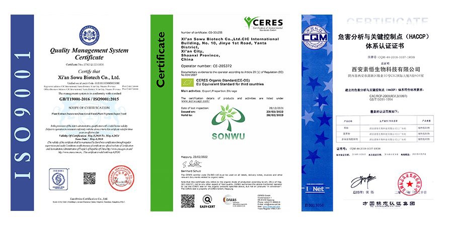 RU58841 CERTIFICATES